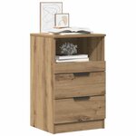 vidaXL Tables de chevet 2 Pièces chêne artisanal bois d'ingénierie