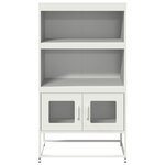 vidaXL Buffet haut blanc 68x39x123 cm acier