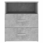 vidaXL Table de chevet Gris béton 50x32x60 cm