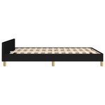 vidaXL Cadre de lit sans matelas noir 140x190 cm tissu