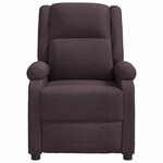 vidaXL Fauteuil de massage Marron foncé Tissu