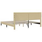 vidaXL Cadre de lit avec tête de lit Gris Vert Clair 200 x 200 cm