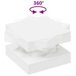 vidaXL Table basse rotative à 360 degrés blanc 50x50x34 5 cm