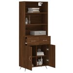 vidaXL Buffet haut Chêne marron 69 5x34x180 cm Bois d'ingénierie