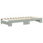 vidaXL Lit de jour avec lit gigogne gris clair 80x200 cm velours