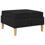 vidaXL Canapé modulaire avec rangement 5 Pièces Noir Tissu
