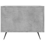 vidaXL Table basse gris béton 50x50x40 cm bois d'ingénierie