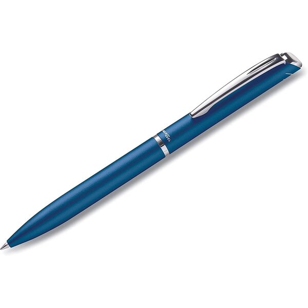Coffret Roller encre gel rétractable BL2007  corps fin métal bleu ciel  encre Noire PENTEL