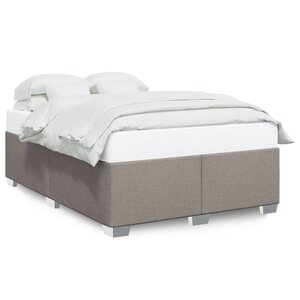 vidaXL Cadre de lit sans matelas taupe 160x200 cm tissu