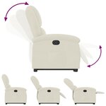 vidaXL Fauteuil inclinable Crème Velours