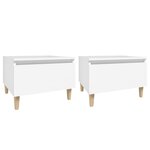 vidaXL Tables d'appoint 2 Pièces Blanc 50x46x35 cm Bois d'ingénierie