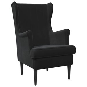 vidaXL Fauteuil Noir Velours
