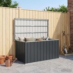 vidaXL Boîte de rangement de jardin Anthracite 129x67x65 cm