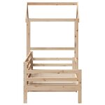 vidaXL Lit de jour avec toit sans matelas 90x200 cm bois massif