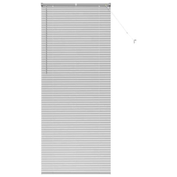 vidaXL Store de Fenêtre avec des rideaux Manuel Argent Aluminium