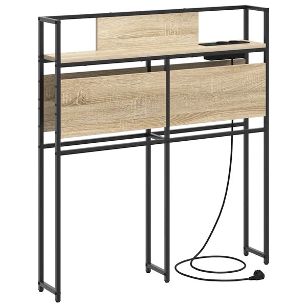 vidaXL Tête de lit de rangement Chêne sonoma 75 cm Bois d'ingénierie