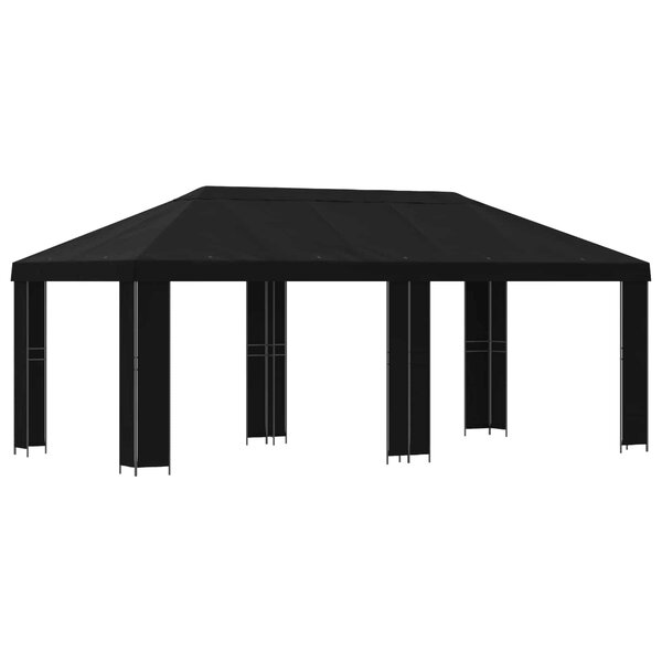 vidaXL Abri de jardin 6 x 3 m Noir Polyester et Acier 190 gsm