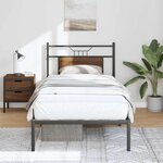 vidaXL Cadre de lit sans matelas chêne marron 75x190cm bois ingénierie