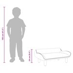 vidaXL Canapé pour enfants gris clair 70x40x24 cm tissu