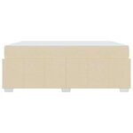 vidaXL Cadre de lit avec matelas Crème 180 x 200 cm tissu