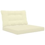 vidaXL Coussin de canapé d'extérieur 2 Pièces Crème Polyester