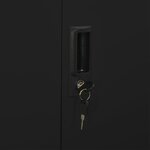 vidaXL Armoire de bureau Noir 90x40x180 cm Acier