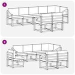 vidaXL Ensemble de canapés d'extérieur 8 Pièces Blanc et crème Polyester