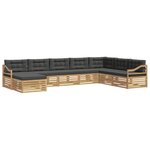 vidaXL Ensemble de canapés d'extérieur 8 pc Blanc et anthracite