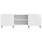 vidaXL Meuble TV Blanc brillant 150 x 31 x 52 cm Bois d'ingénierie