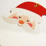6 étiquettes cadeaux - Père Noël à paillettes