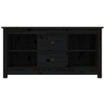 vidaXL Meuble TV Noir 103x36 5x52 cm Bois de pin massif