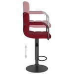 vidaXL Tabouret de bar Rouge bordeaux Velours
