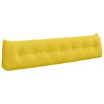 vidaXL Coussin de Dos Jaune clair 200 x 24 x 50 cm tissu