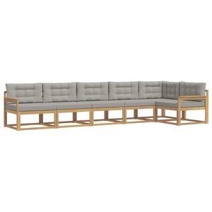 vidaXL Ensemble de canapés d'extérieur 4 Pièces Blanc et gris clair