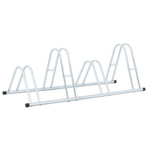 vidaXL Support de vélo au sol autoportant pour 4 vélos acier galvanisé
