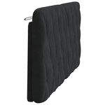vidaXL Coussin de tête de lit noir 160 cm velours
