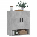 vidaXL Armoire murale gris béton 60x31x70 cm bois d'ingénierie