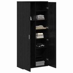 vidaXL Buffet Chêne noir 80 x 35 x 180 cm Bois d'ingénierie