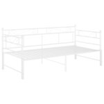 vidaXL Cadre de canapé-lit extensible blanc métal 90x200 cm
