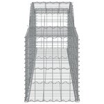 vidaXL Paniers à gabions arqués 2 Pièces 300x50x60/80 cm fer galvanisé