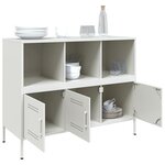 vidaXL Buffet blanc 100 5x39x79 cm acier