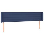 vidaXL Tête de lit avec oreilles Bleu 183x16x78/88 cm Tissu