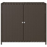 vidaXL Armoire de rangement de jardin marron 83x45x76cm résine tressée