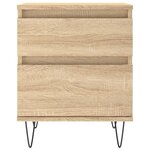vidaXL Tables de chevet 2 Pièces chêne sonoma 40x35x50 cm bois ingénierie