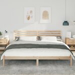 vidaXL Cadre de lit Marron 180 x 210 cm Bois de pin massif
