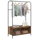 vidaXL Porte-vêtements Chêne brun 100 x 44 x 160 cm Bois d'ingénierie