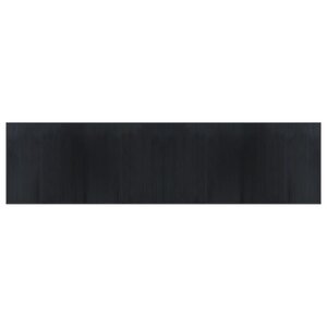 vidaXL Tapis rectangulaire noir 100x400 cm bambou