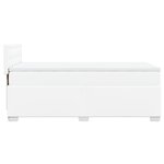 vidaXL Sommier à lattes de lit avec matelas Blanc 90x200 cm Similicuir