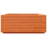 vidaXL Jardinière cire marron 60x60x26 5 cm bois de pin massif
