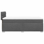 vidaXL Sommier à lattes de lit et matelas Gris foncé 90x190 cm Tissu
